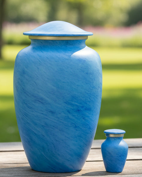 Elite Series Urn- Aurora Motif Urns Pastel Blue