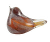 Blown glass amber songbird keepsake