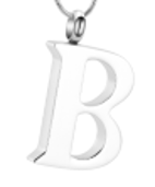 Letter B Ashes Necklace Pendant