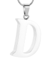 Letter D Ashes Necklace Pendant