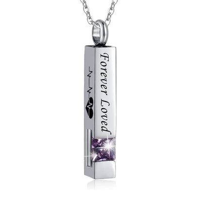 Pillar Feburary Jewel Ashes Necklace Pendant