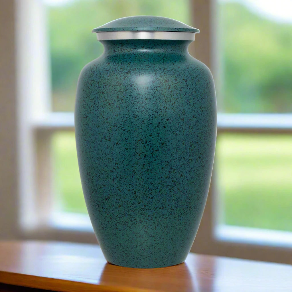 Two Tone green classic 10" Full Size Ashes Urn Full Size Urn NFY