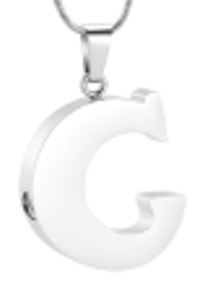 Letter G Ashes Necklace Pendant