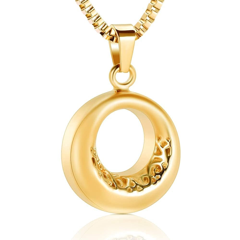 Gold Circle Ashes Necklace Pendant