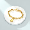 #010  Golden lock Bracelet 20cm