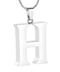 Letter H Ashes Necklace Pendant