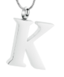 Letter K Ashes Necklace Pendant