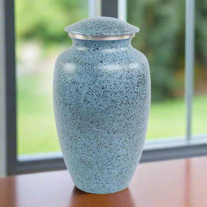 Light Blue Two Tone 10" Full Size Ashes Urn Full Size Urn NFY