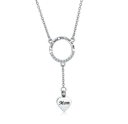 #105 Mom  Cremation Necklace Pendant