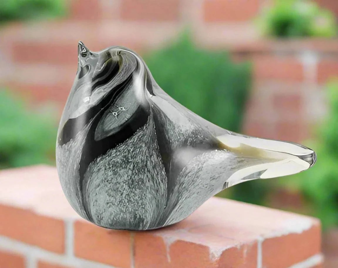 Blown Glass Onyx Songbird Keepsake Urn Keepsake Urn NFY