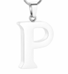 Letter P Ashes Necklace Pendant