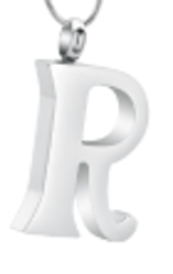 Letter R Ashes Necklace Pendant