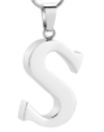 Letter S Ashes Necklace Pendant