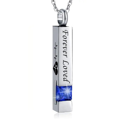 Pillar September Jewel Ashes Necklace Pendant