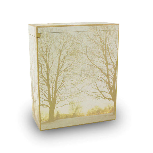 Large Serenity Cremation Scattering Urn wood full size biodegradable