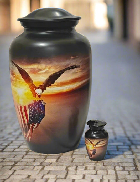 Elite Series Urn- Sunset Patriotic Urns w/FREE Keepsake