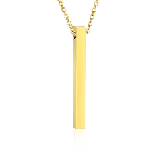 #040 Gold thin  Necklace Pendant