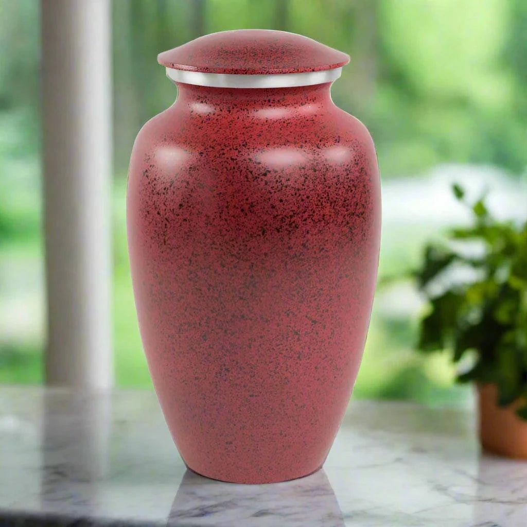 Two Tone Red Classic 10" Full Size Ashes Urn Full Size Urn NFY