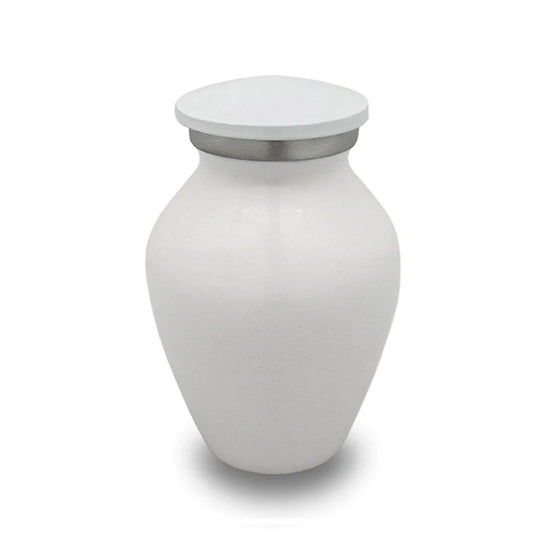 white classic 3.5" Keepsake Urn