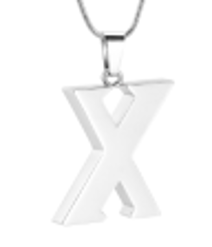 Letter X Ashes Necklace Pendant