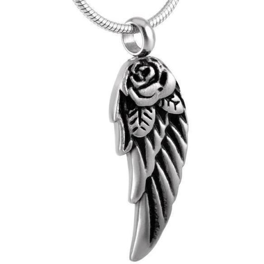 #030 Rose Wing Cremation Jewelry Pendant Jewelry Never Forget You