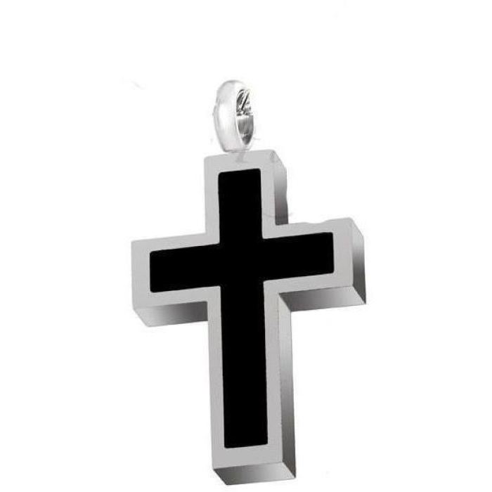 #058 Black Cross Cremation Necklace Pendant Jewelry Never Forget You