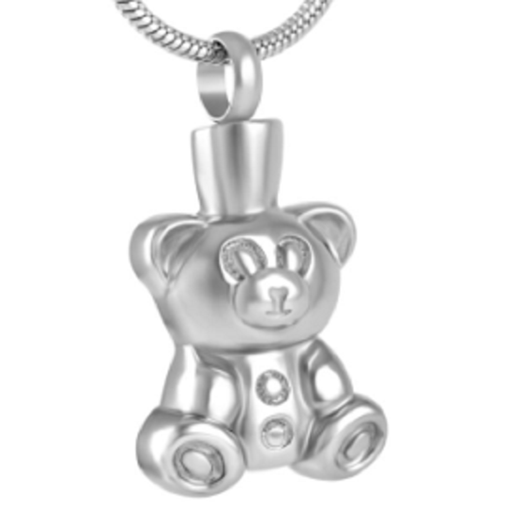 #1A Teddy Bear Ashes Necklace Pendant Jewelry Never Forget You