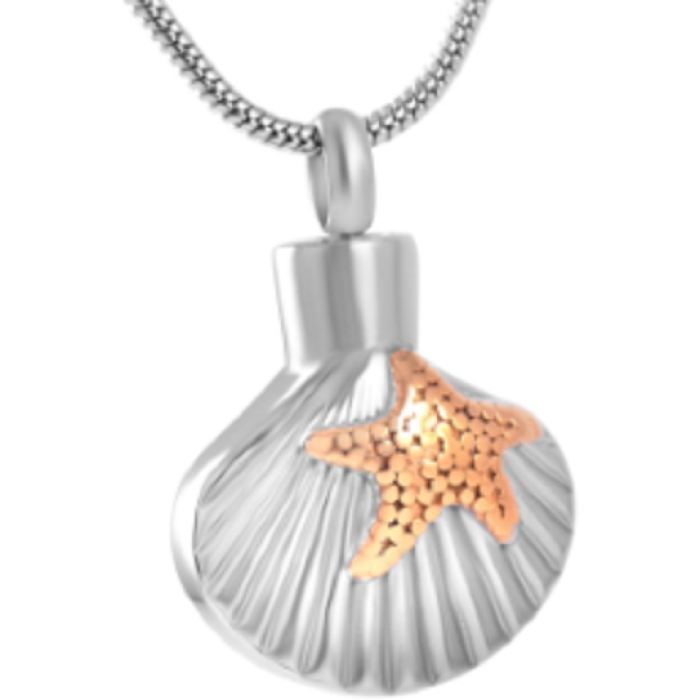 #1B Starfish Seashell Ashes Necklace Pendant Jewelry Never Forget You