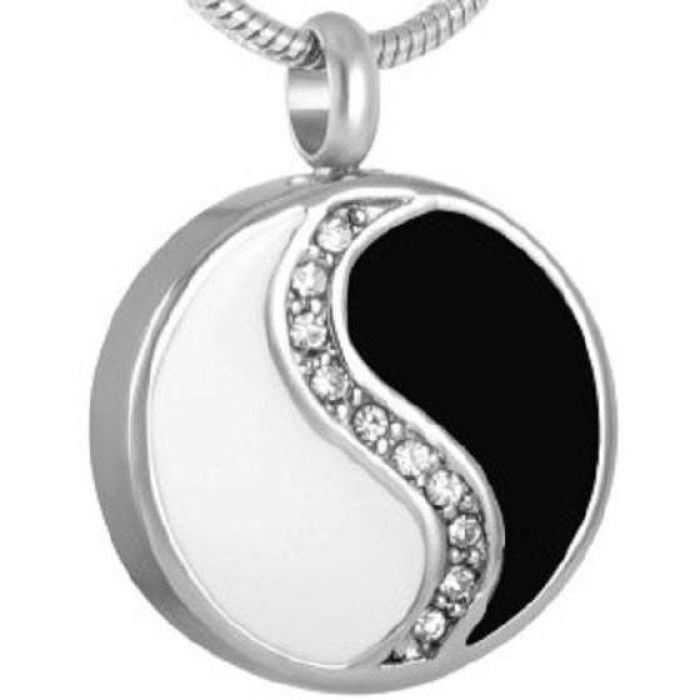 #1G Ying Yang Ashes Necklace Pendant Jewelry Never Forget You