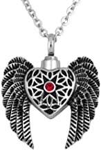#092 Red Dot Wings Ashes Necklace Pendant Jewelry Never Forget You