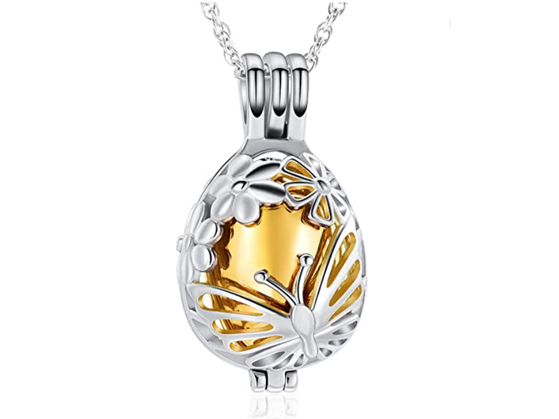 #071 Butterfly Locket Cremation Jewelry Pendant Jewelry Never Forget You