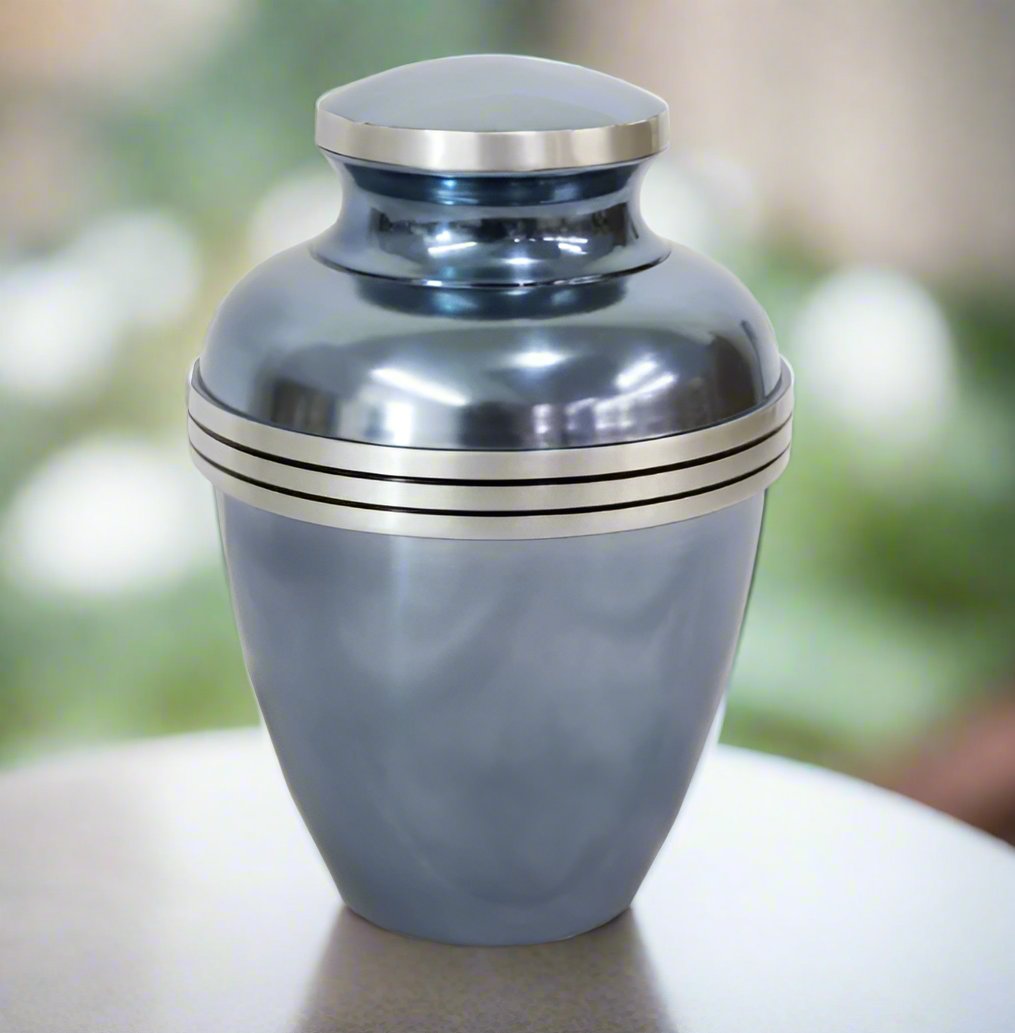 New Blue Banded 10" Full Size Ashes Urn Full Size Urn NFY