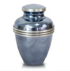 New Blue Banded 10" Full Size Ashes Urn