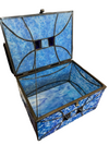 Blue Glass Full Size Ashes Urn