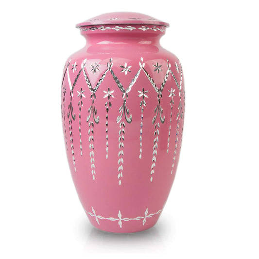 Pink Diamond Etch Large Size Urn Full Size Urn NFY