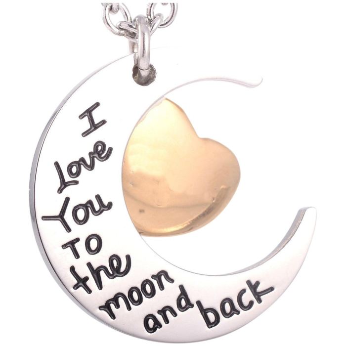 #N I Love You To The Moon & Back Ashes Necklace Pendant Jewelry Never Forget You