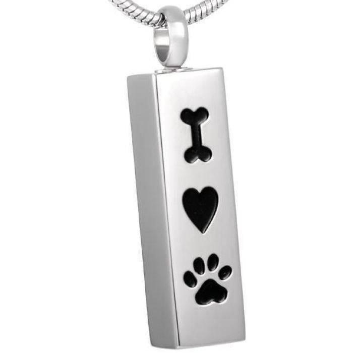 #P01 I Love Paw Pet Ashes Necklace Pendant Jewelry Never Forget You