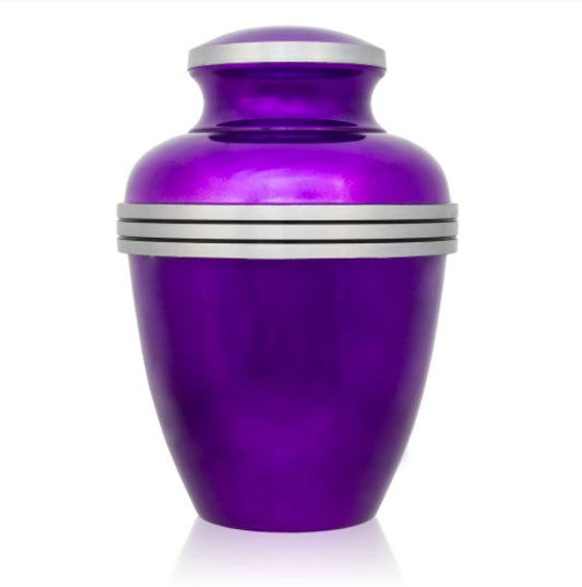 New Dark Purple 10" Full Size Ashes Urn Full Size Urn NFY