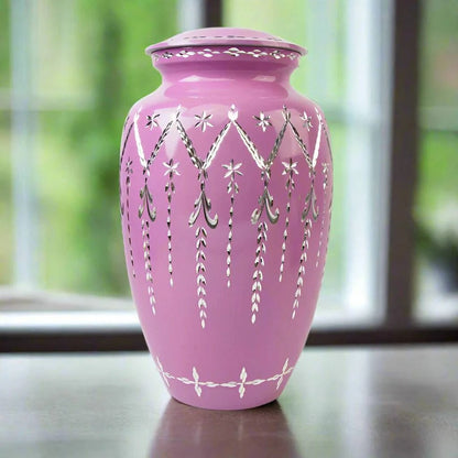 Purple Diamond Etch Large Urn Full Size Urn NFY