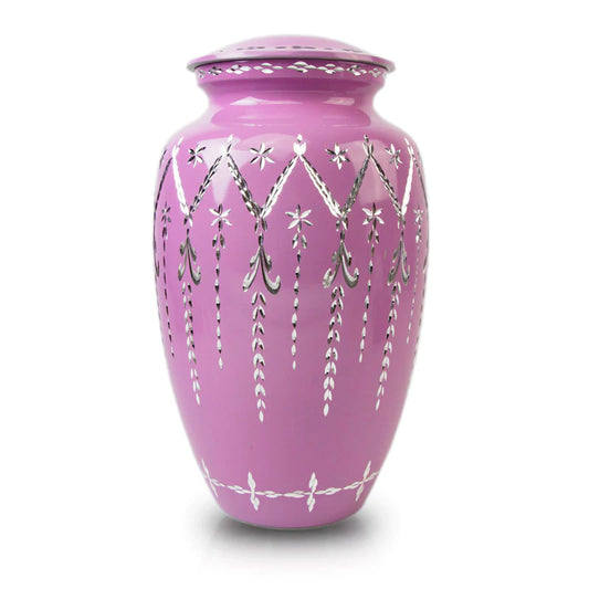 Purple Diamond Etch Large Urn Full Size Urn NFY