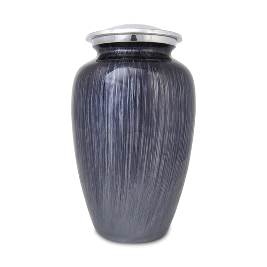 New Enamel Finish Dark Blue Drop 10" Full Size Ashes Urn