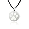 #P11 White Paw Pet Ashes Necklace Pendant