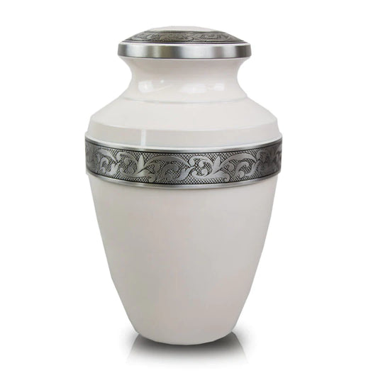 White Floral Band 10' Full Size Urn Full Size Urn NFY